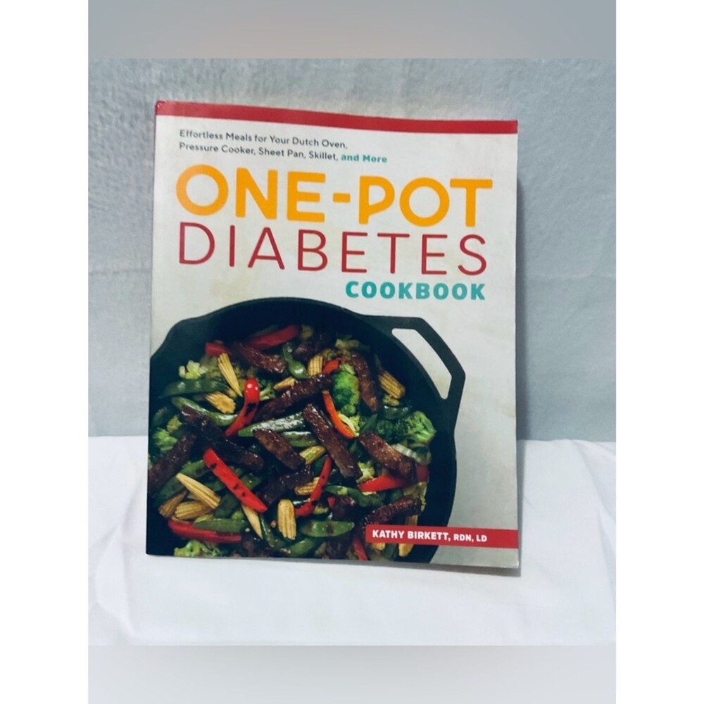 One-Pot Diabetes Cookbook - White, Yellow, Red Cover